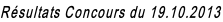 Résultats Concours du 19.10.2013
